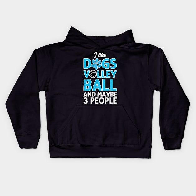 I like Dogs Volleyball and 3 People Kids Hoodie by MzumO